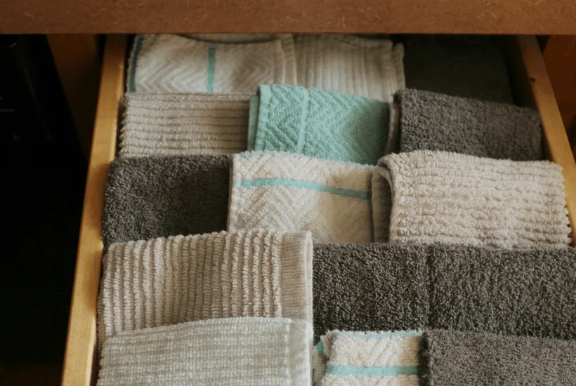 Using cloth towels instead of paper towels