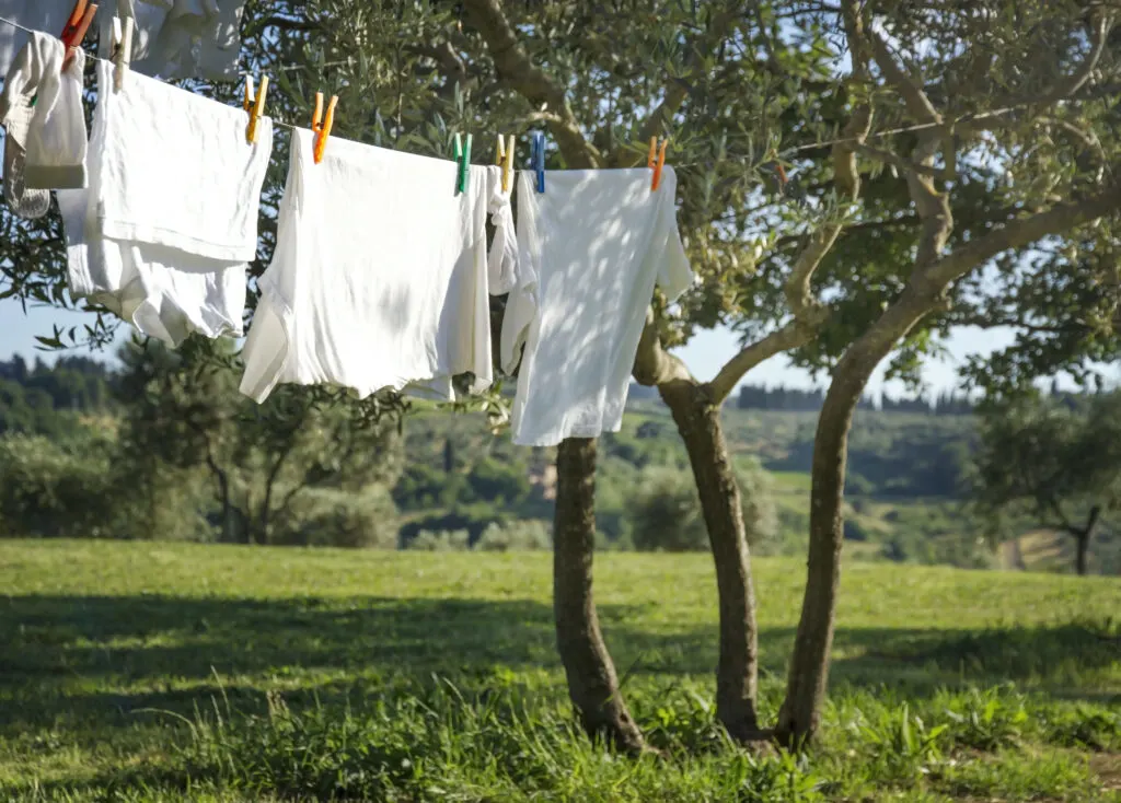Sustainable living tips - stop using a dryer.