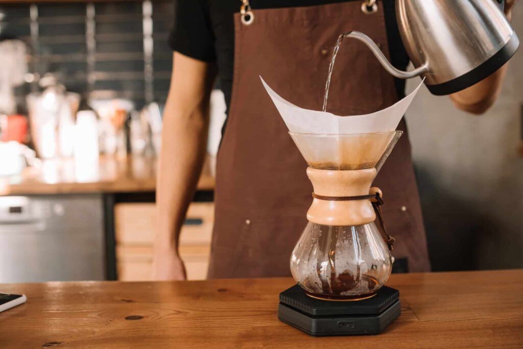 Pour Over Chemex Style Coffee Maker with Reusable Filter - 34oz