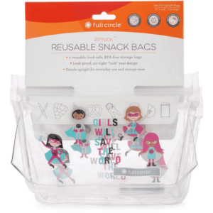 Kids reusable snack bags