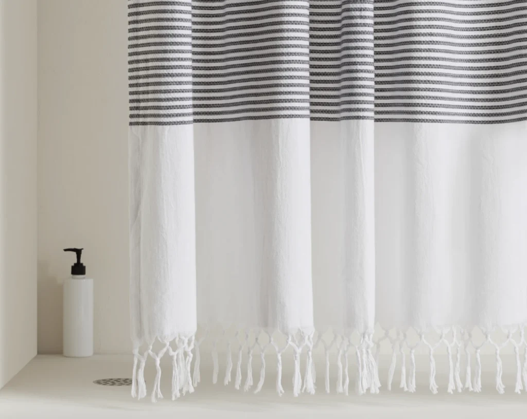 Zero Waste Shower Curtain Options For A, What Are Plastic Shower Curtains Made Of